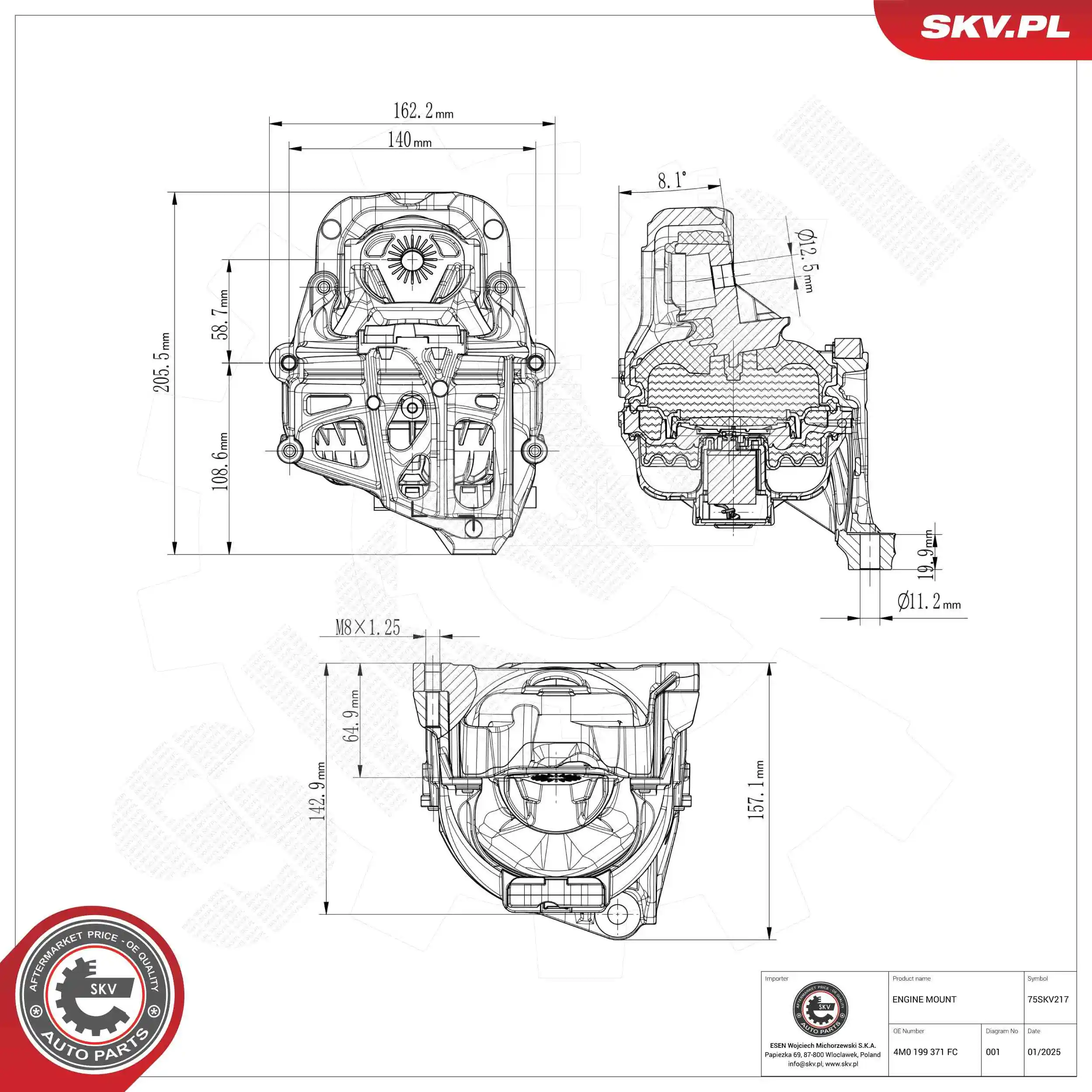 Mounting, engine